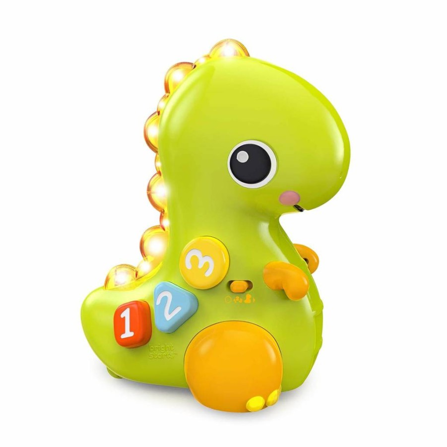 Bright Starts Go Go Dino Baby Toy - Interactive Crawling Dinosaur with Lights, Music & Counting for Infants 6+ Months