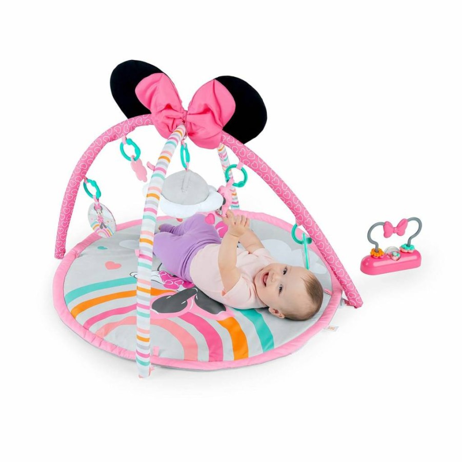 Bright Starts Disney Baby The Little Mermaid Musical Activity Gym with Light-Up Features & Tummy Time Pillow for Newborns