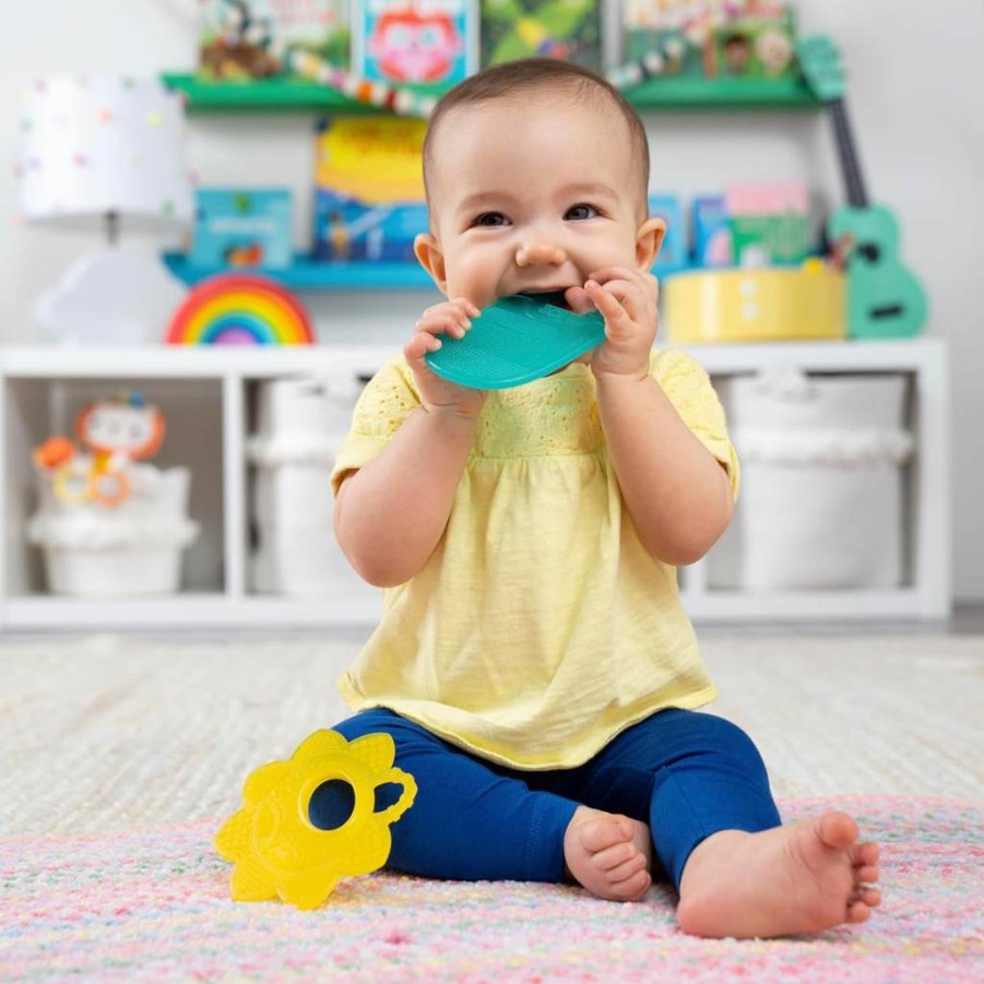 Bright Starts BPA-Free Baby Teething Gift Set - 8-Piece Cooling Teether Toys for Infants 3+ Months, Unisex Nursery Essentials
