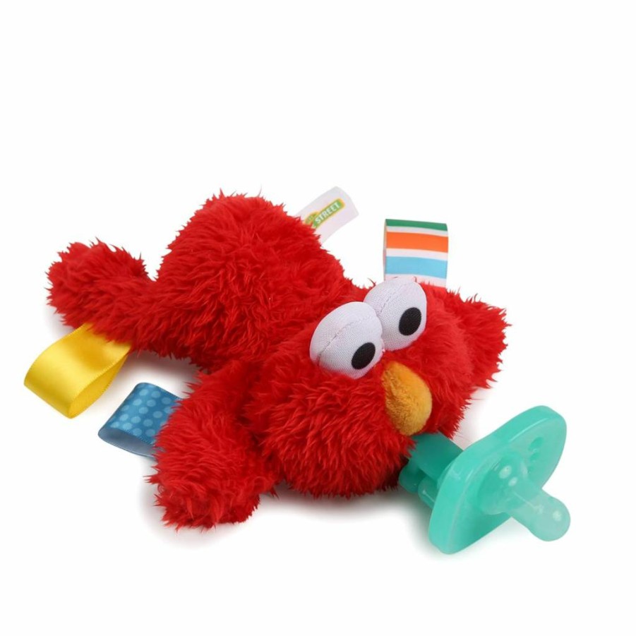 Kids2 Elmo Plush Pacifier Set - BPA-Free Soothing Baby Pacifier with Soft Toy, Newborn+, Green, 4.42x2.04x4.17 Inches