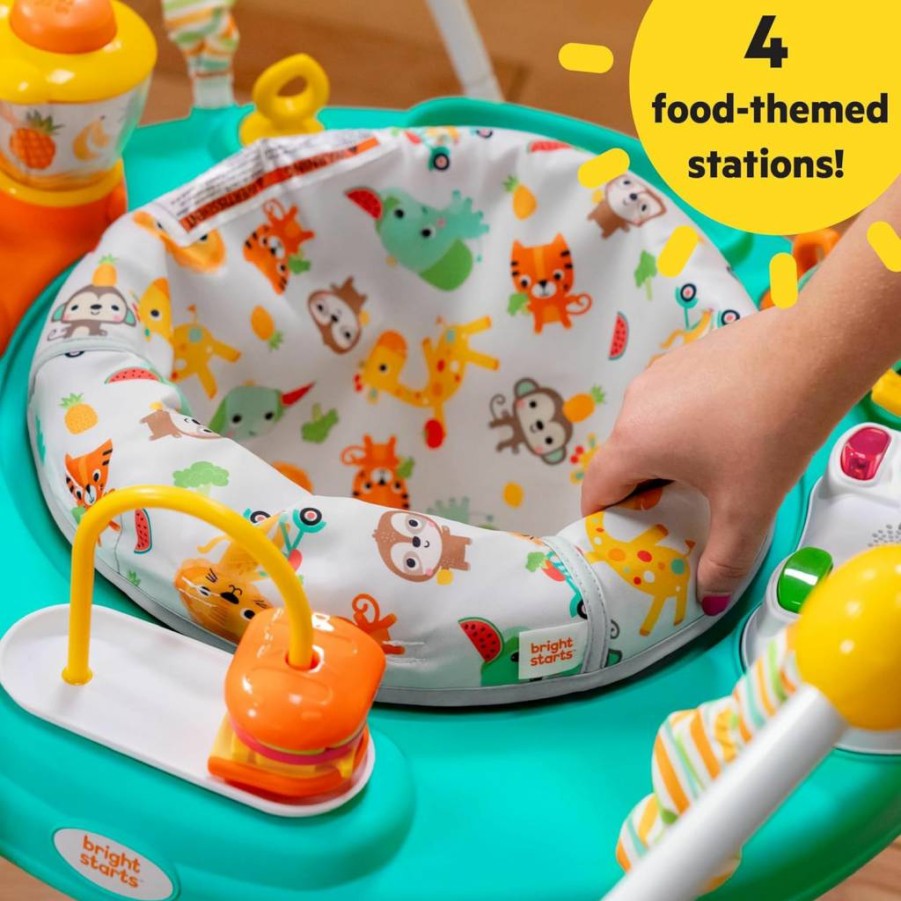 Bright Starts Playful Pond Baby Activity Center - 2-in-1 Jumper & Activity Table for Infants 6+ Months, Green