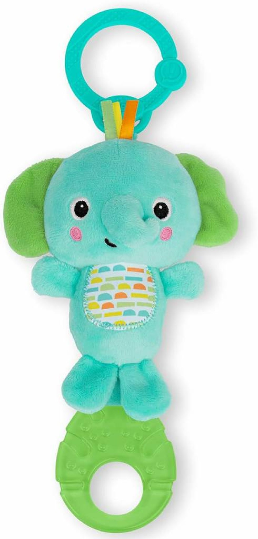 Bright Starts Giraffe Safari Soother Rattle & Teether Toy for Newborns - Stroller & Travel Friendly Unisex Baby Toy