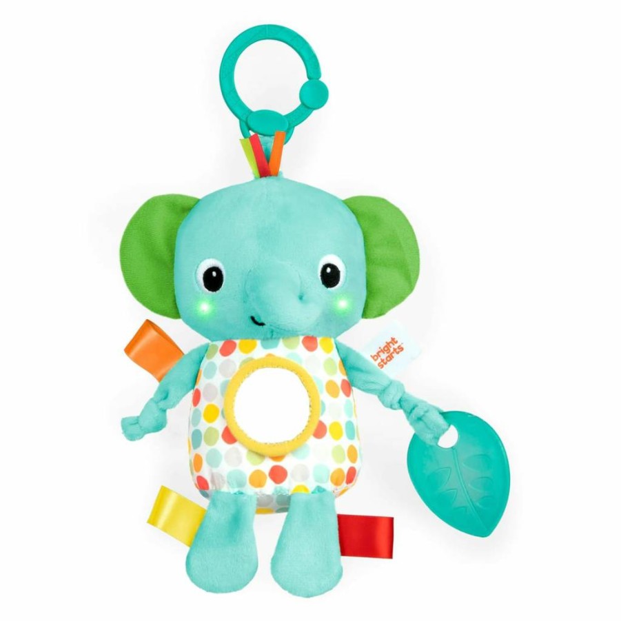 Bright Starts Sloth Plush Stroller Toy - BPA-Free Newborn Baby Gift, Soft Plush Pal for Play & Travel