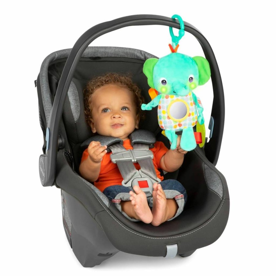 Bright Starts Sloth Plush Stroller Toy - BPA-Free Newborn Baby Gift, Soft Plush Pal for Play & Travel