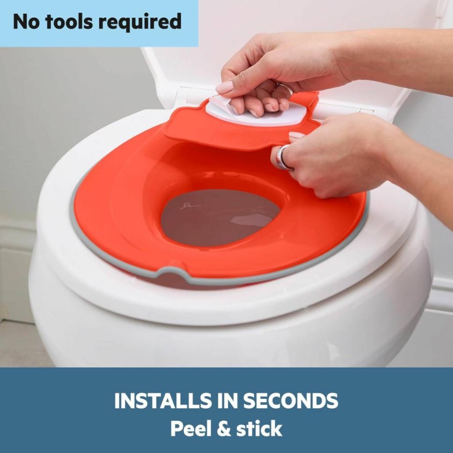Bright Starts Disney Baby Stitch Potty Training Toilet Seat for Toddlers, Secure Space-Saving Design, Easy to Clean, Fits Most Toilets