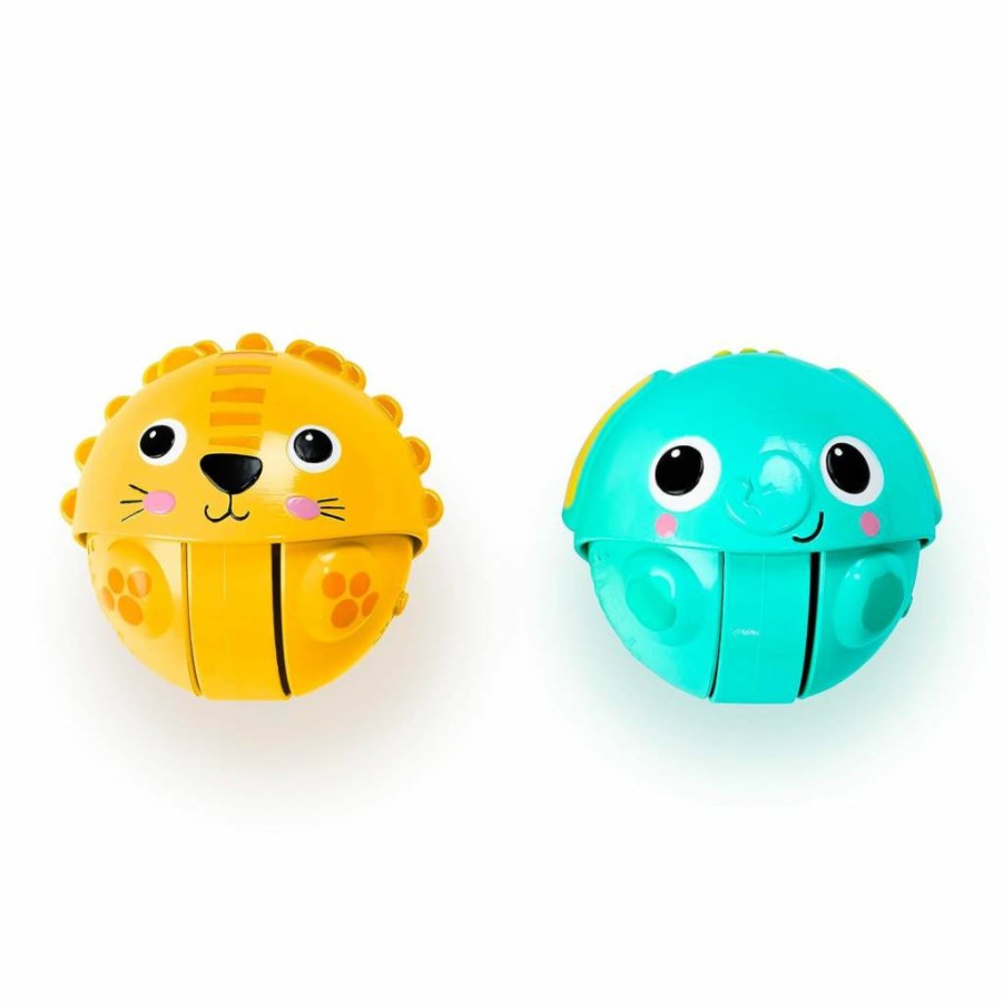 Bright Starts Roll & Glow Monkey - Interactive Crawling Toy with Lights, Sounds for Babies 6+ Months, Tummy Time Fun