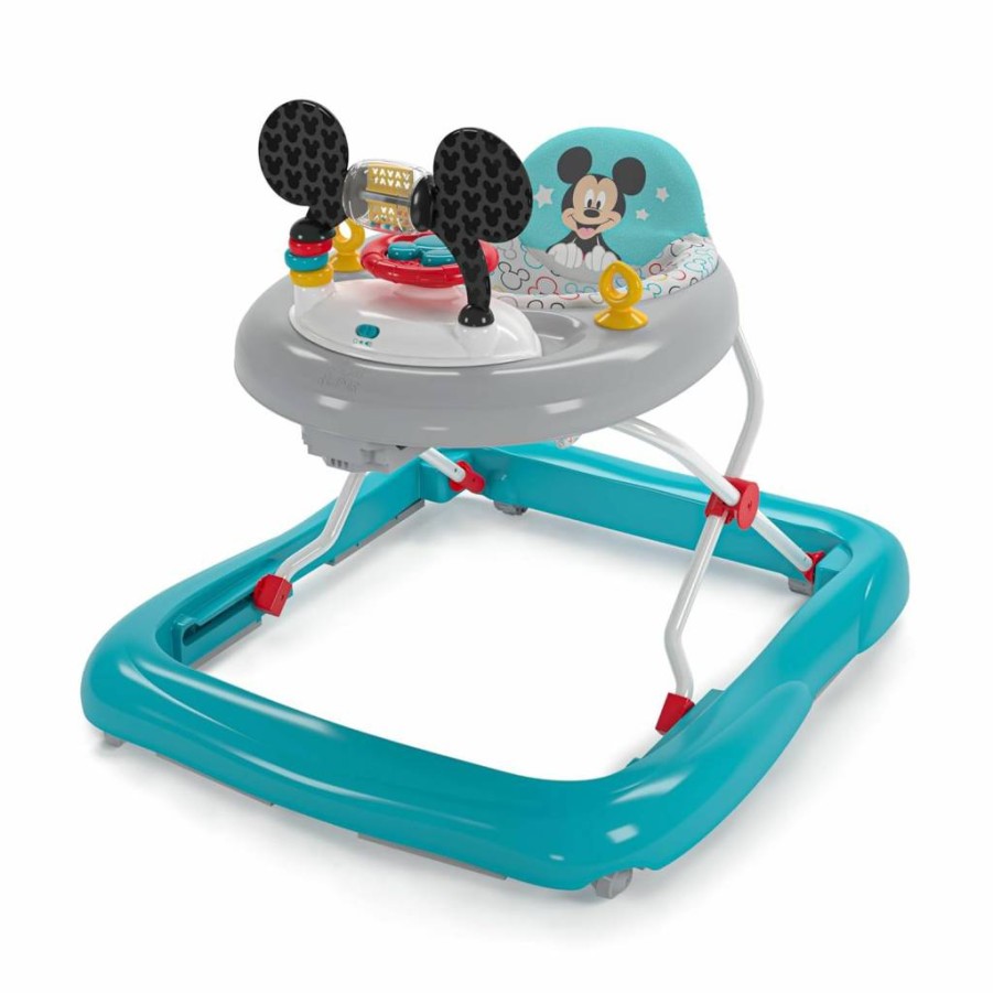 Bright Starts Disney Minnie Mouse 2-in-1 Baby Activity Walker & Toy Station - Foldable Frame for Infants 6+ Months