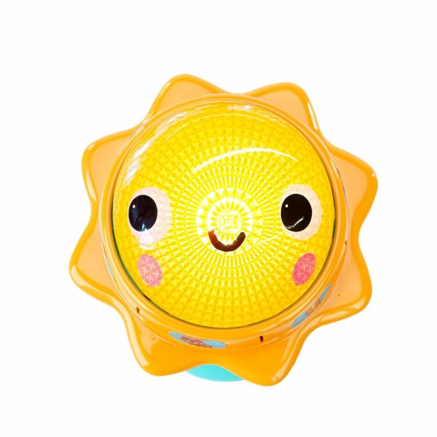 Bright Starts Press & Glow Spinner - Interactive Musical Baby Toy for Cause & Effect Learning - Light Up Spinning Toy for Infants 6 Months and Up
